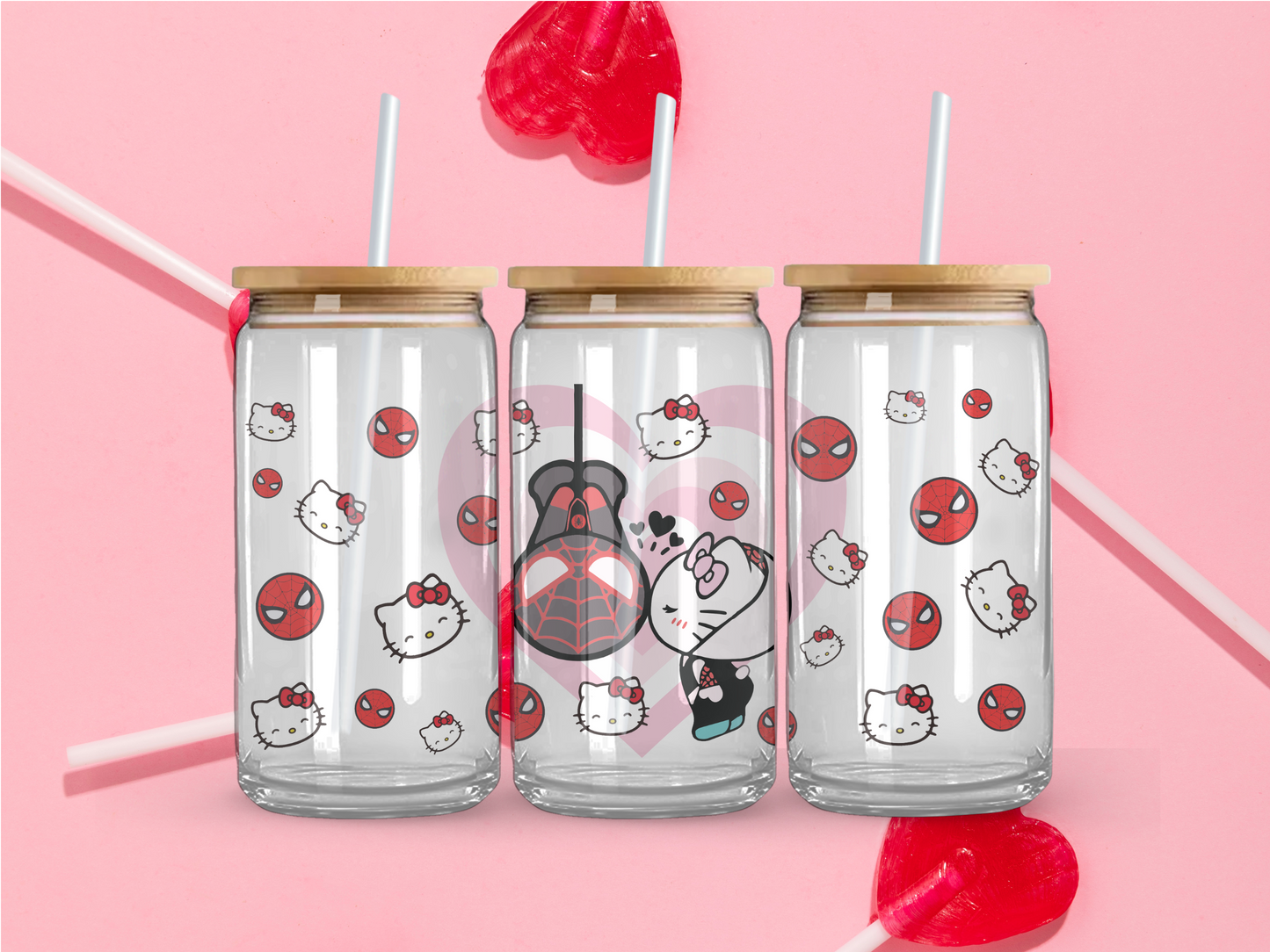 Spider's Love Frosted Glass Coffee Cup 12oz