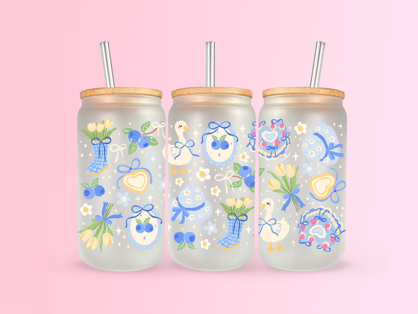 Blue Garden 16oz Cup