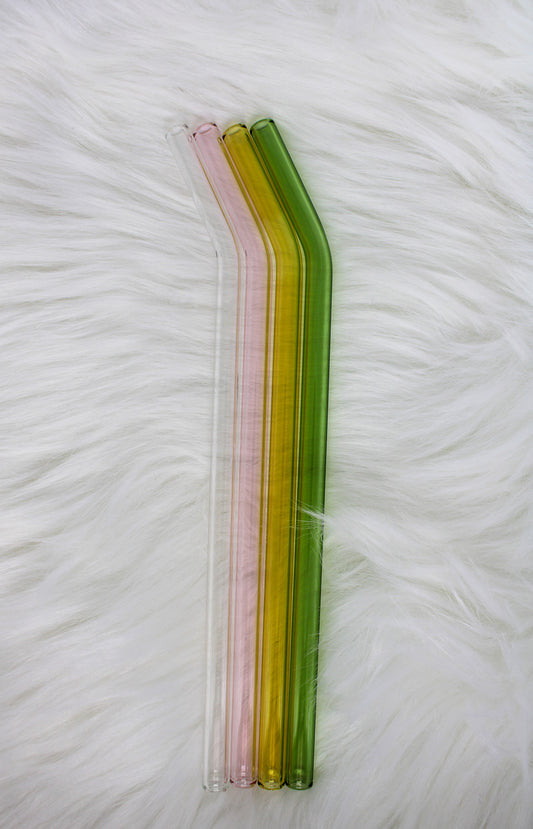 Pastel Glass Straw