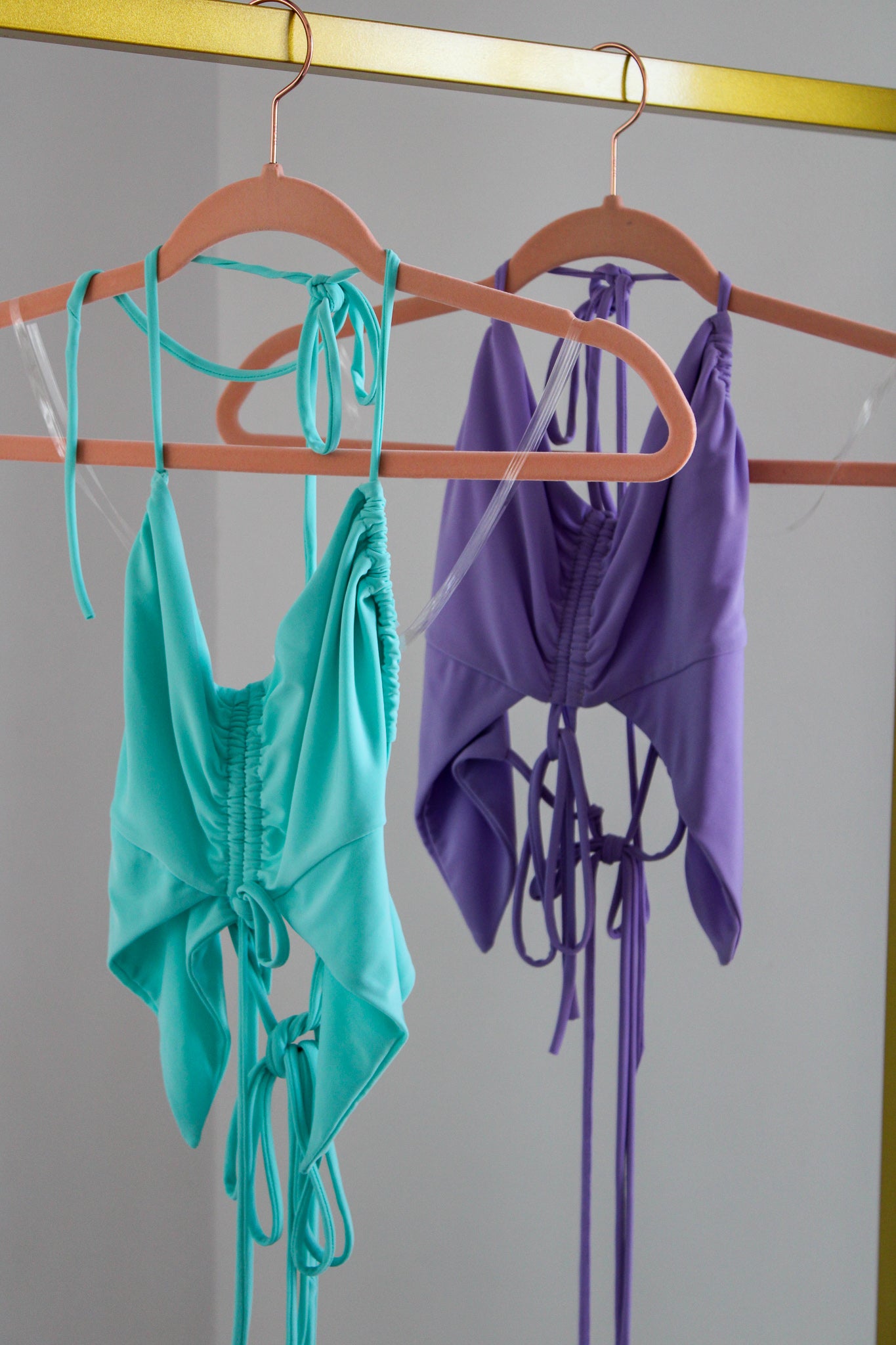 Open Back Halter Crop Top