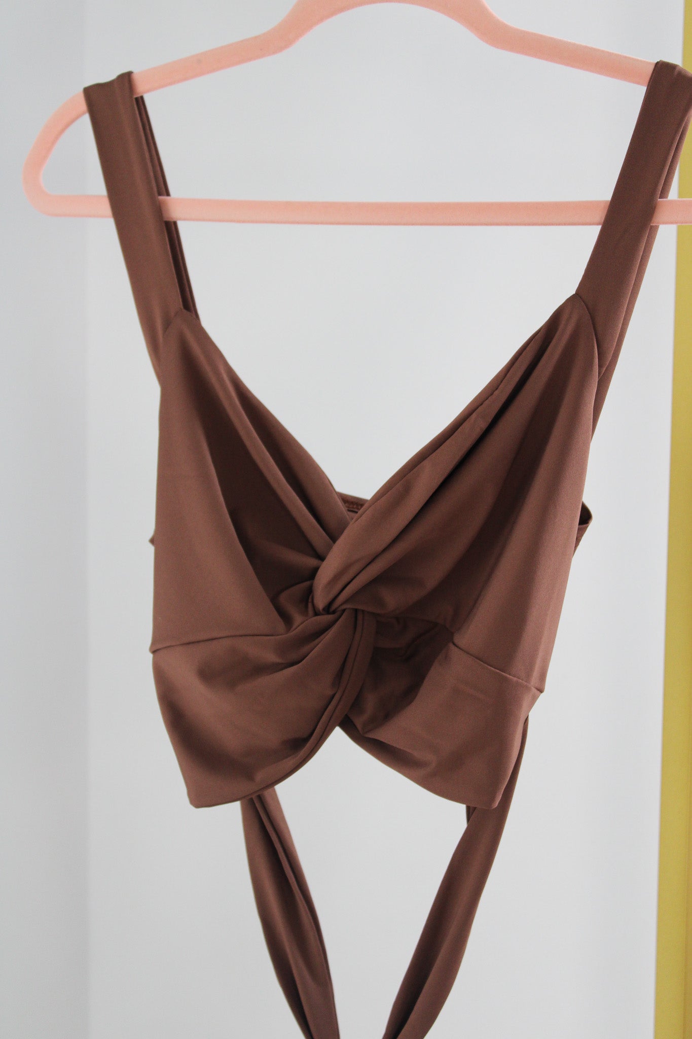 Brown Twist Crop Top