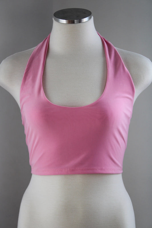 Bubble Gum Pink Crop Top