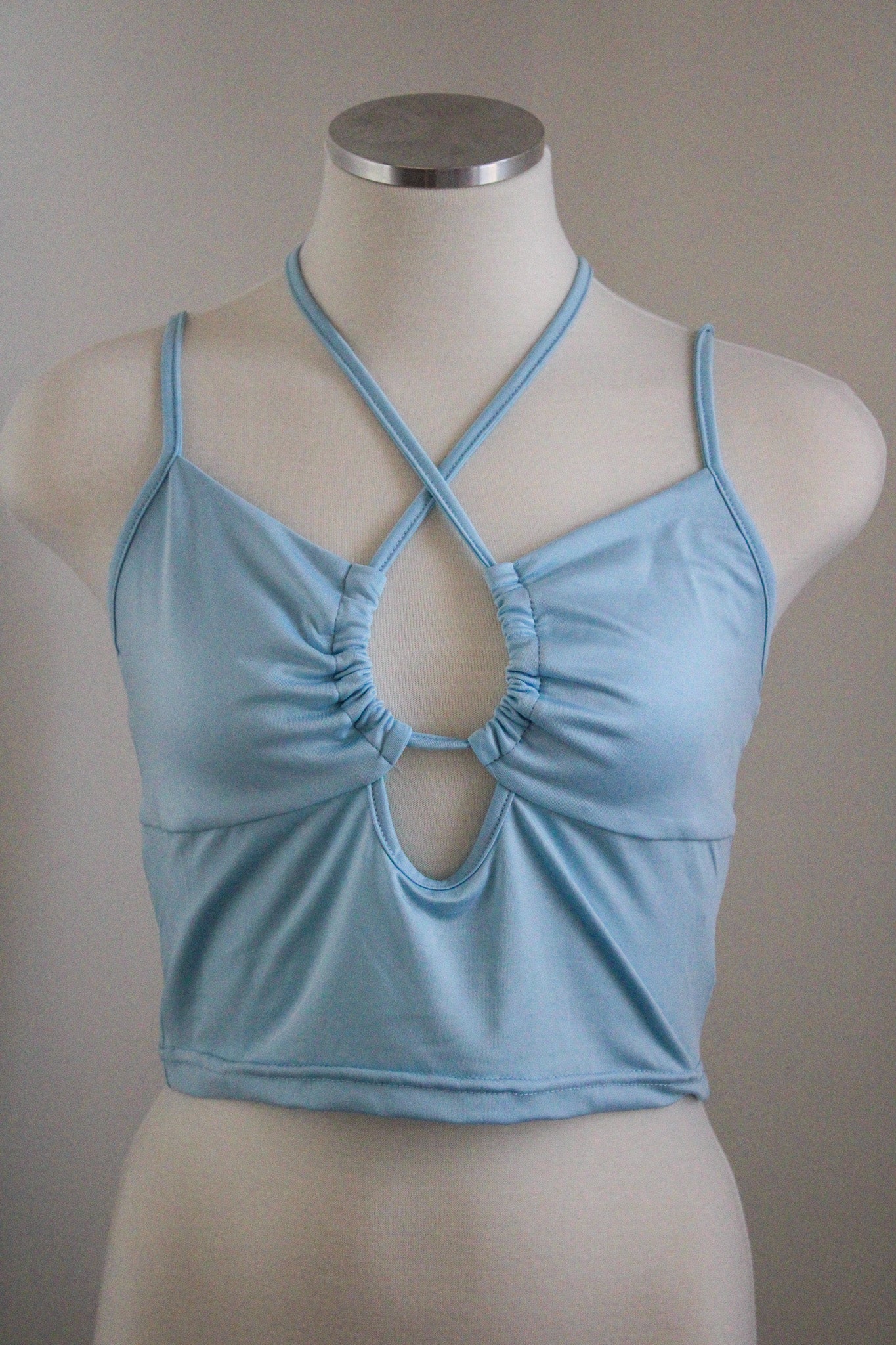 Light Blue Cami Crop Top
