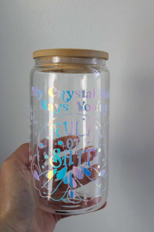 Crystal Ball Glass Coffee Cup 12oz