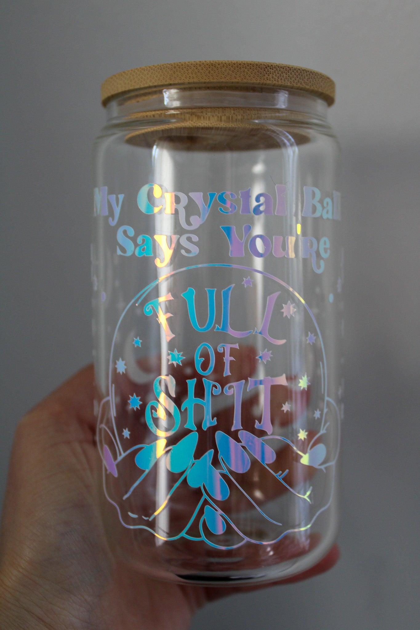 Crystal Ball Glass Coffee Cup 12oz