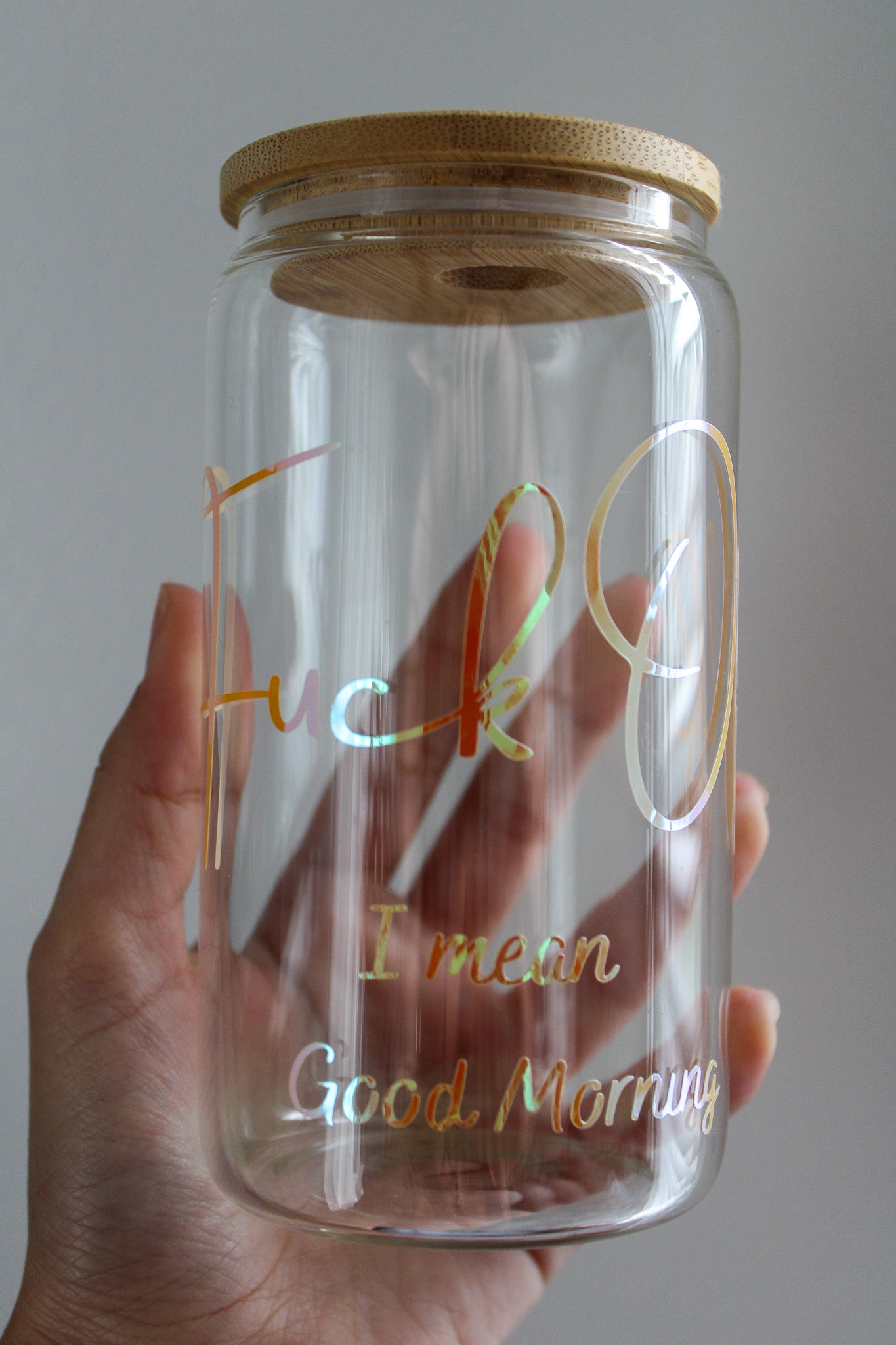 I Mean.. Good Morning Glass Coffee Cup 12oz