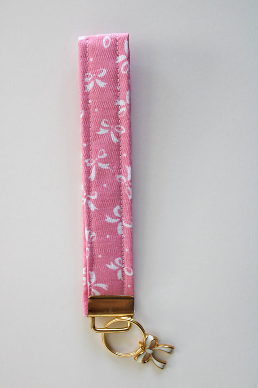 Pink Bow Wristlet
