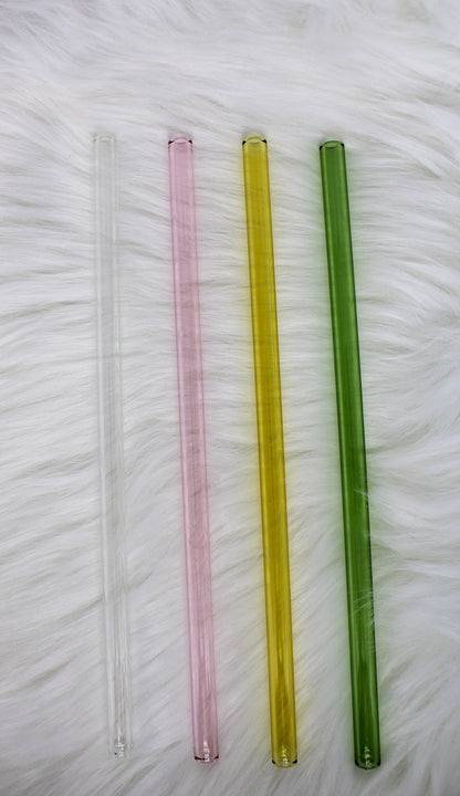 Pastel Glass Straw