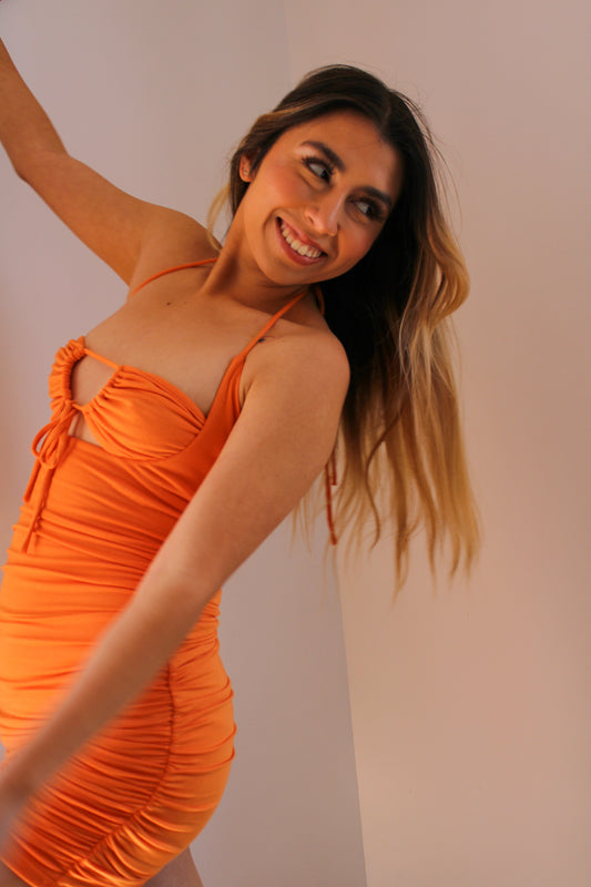 Orange Mini Dress