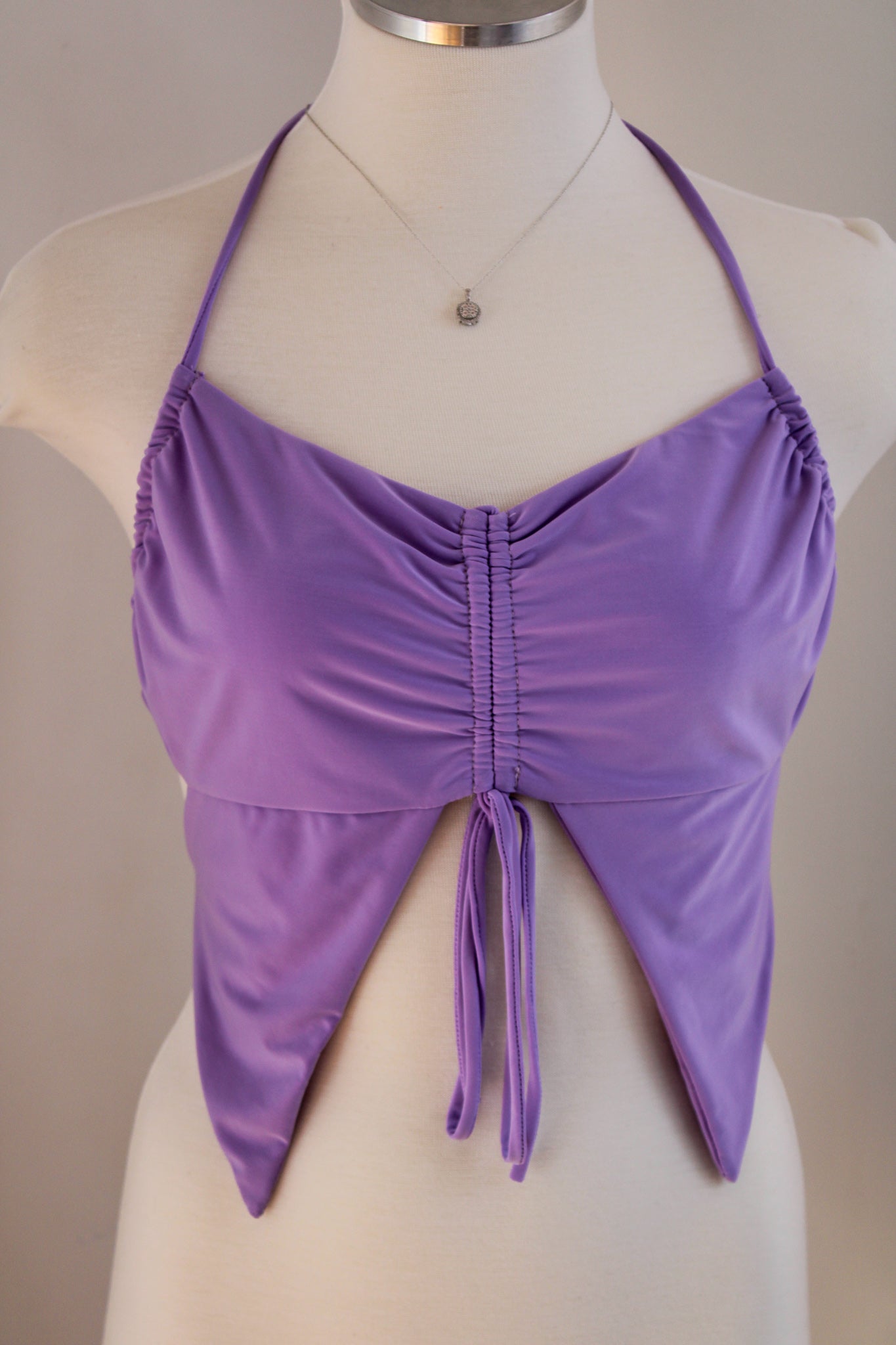 Open Back Halter Crop Top