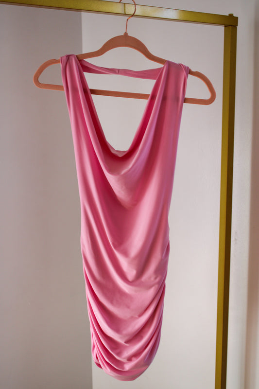 Pink Halter Mini Dress