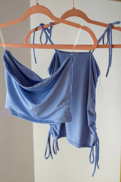 Light Blue Skirt Set