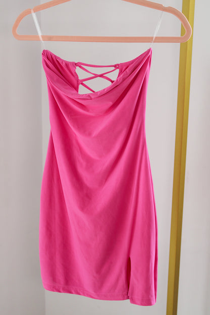Hot Pink Mini Tube Dress S & EM boutique Hot Pink Mini Tube Dress S & EM boutique