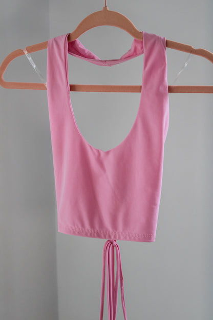 Bubble Gum Pink Crop Top