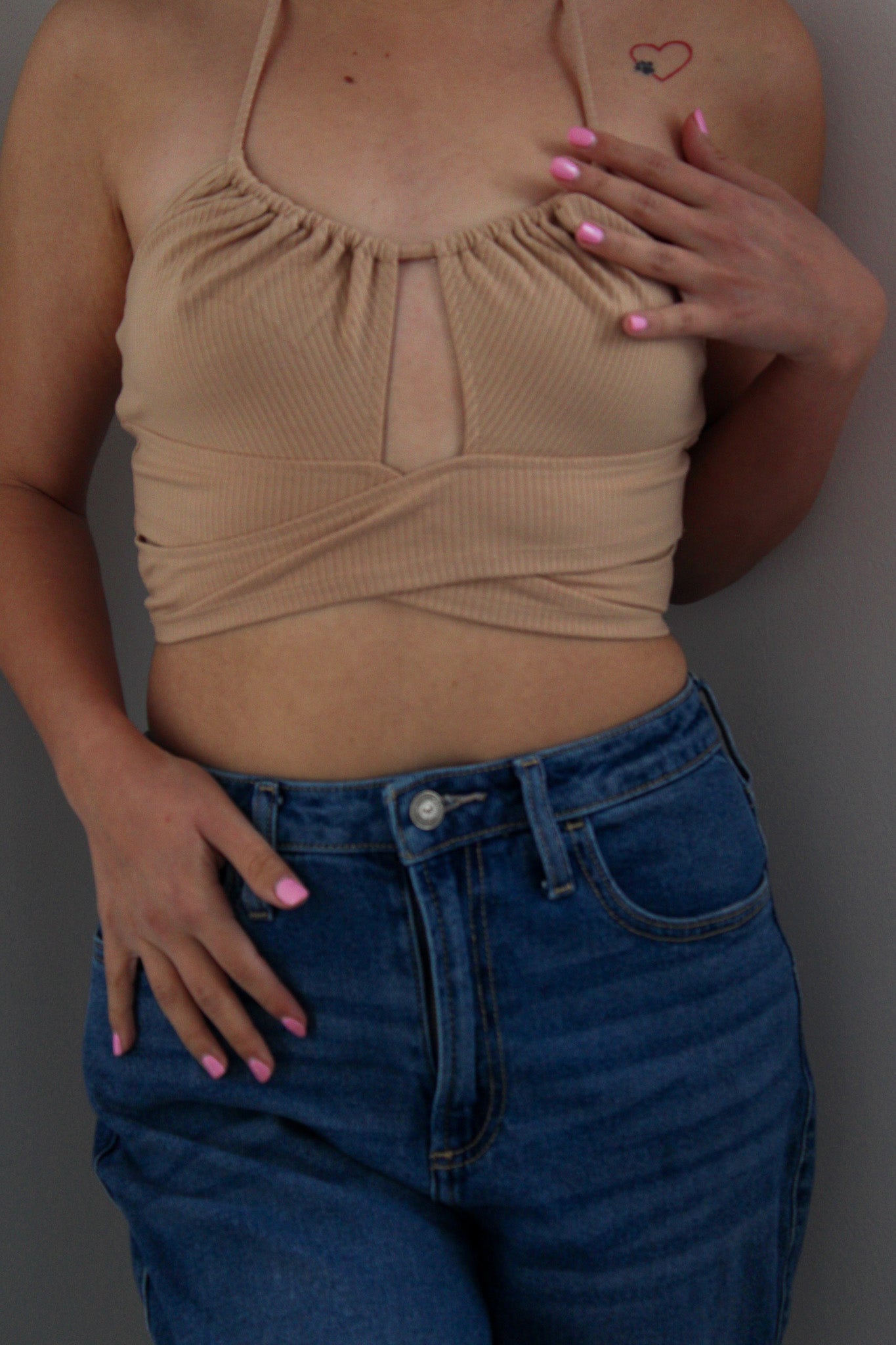 Khaki Halter Top