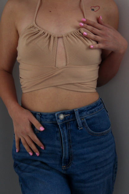 Khaki Halter Top