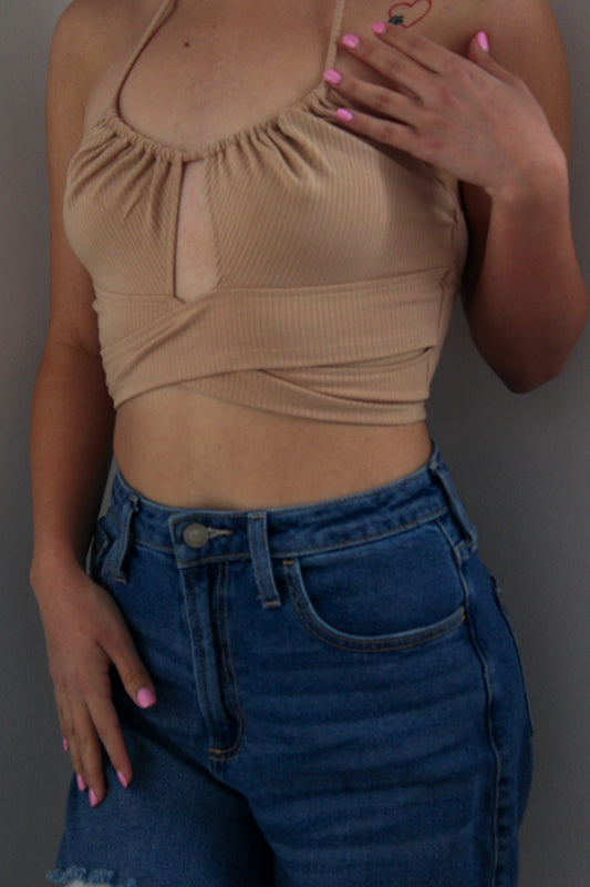 Khaki Halter Top
