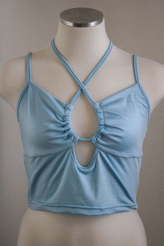 Light Blue Cami Crop Top
