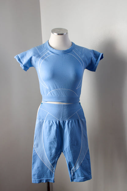 Active Crop Top And Biker Short Set