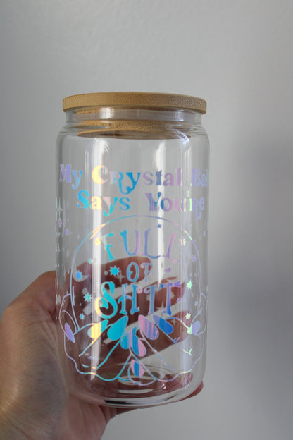 Crystal Ball Glass Coffee Cup 12oz