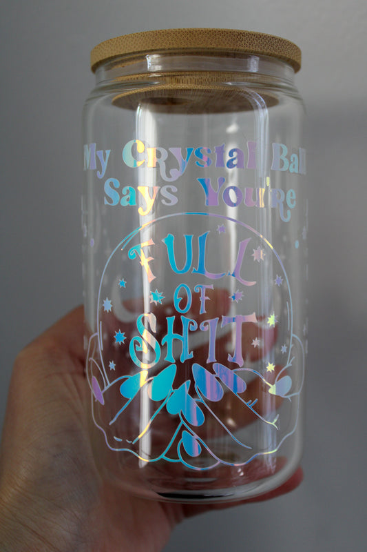 Crystal Ball Glass Coffee Cup 12oz