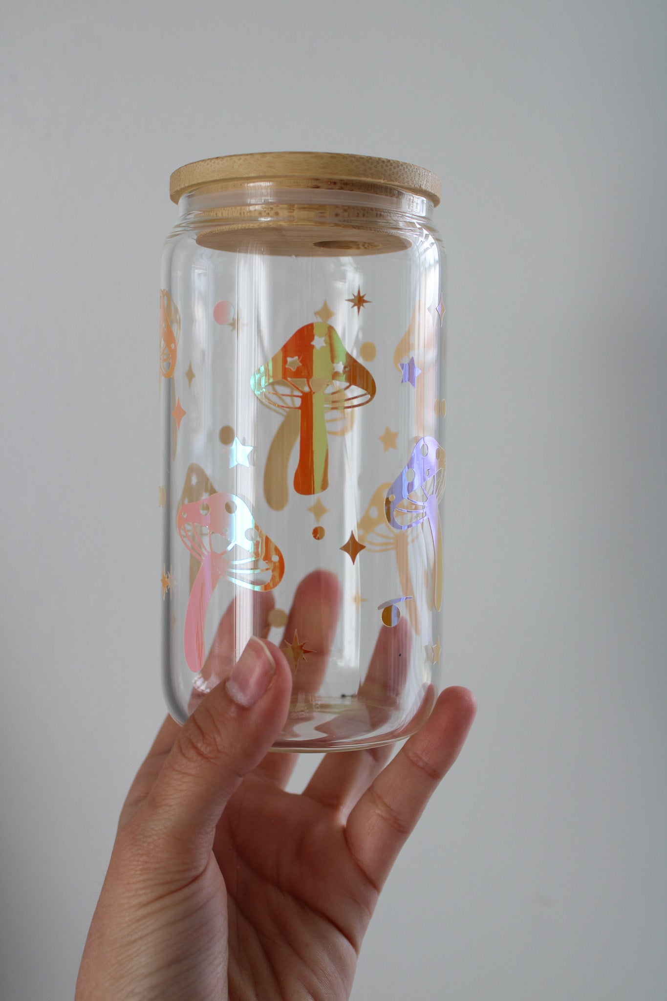 Mushroom Glass Coffee Cup 12oz